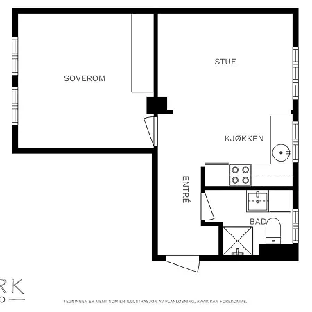 Bright 2-room With Kitchen In * Bergen
